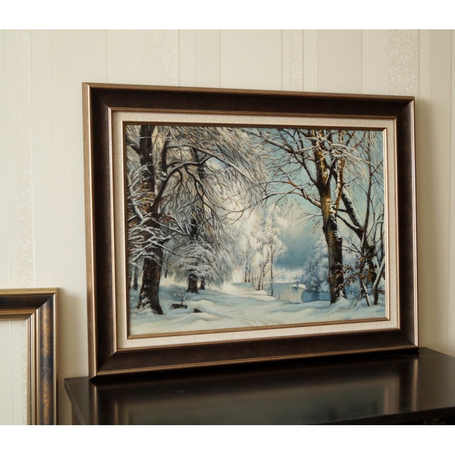 Лес зимой. Anders Andersen-Lundby 1882г. Копия.